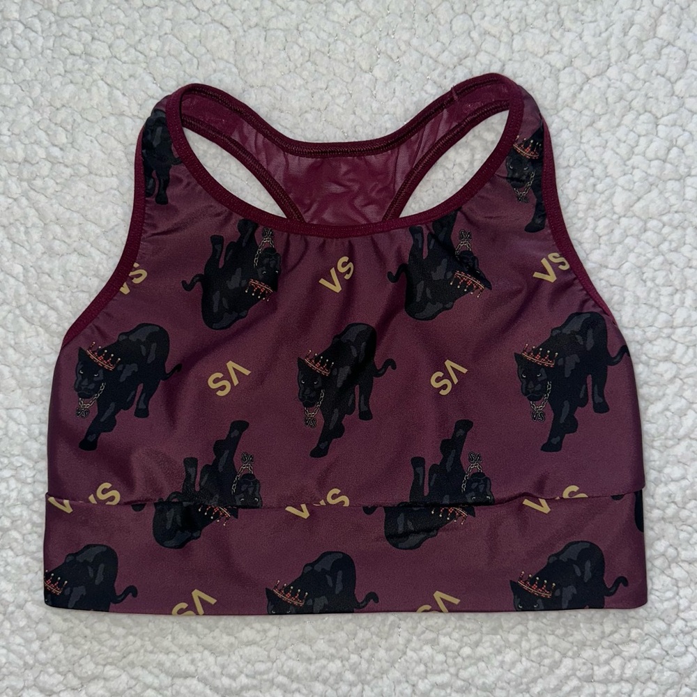 Victoria Sport black panther sports bra stretchy no padding yoga gym workout M